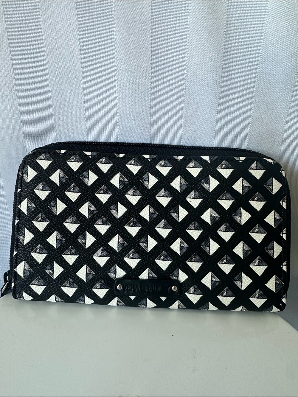 Vera Bradley Black & White Geometric Zip Pouch